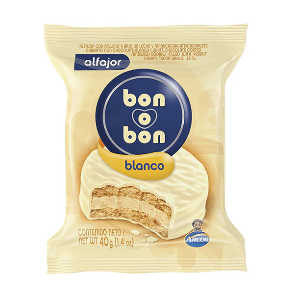 Alfajor Bon o Bon Blanco