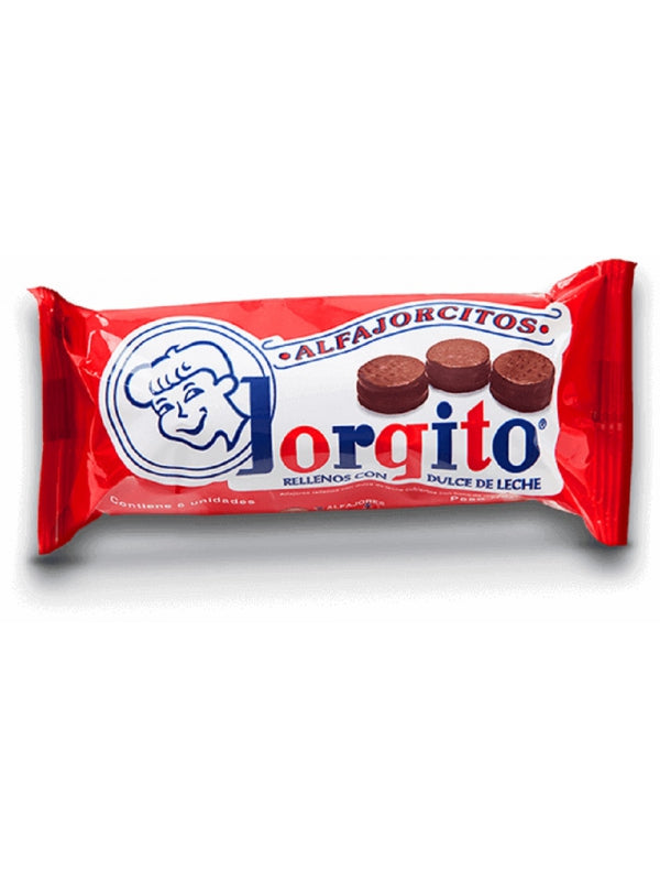 Alfajorcitos Jorgito de chocolate con dulce de leche x6