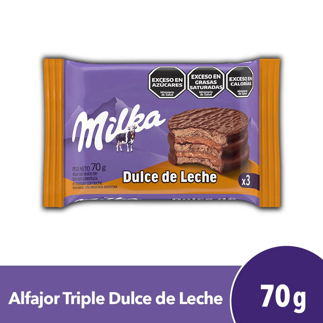 Alfajor MILKA Triple Dulce de Leche