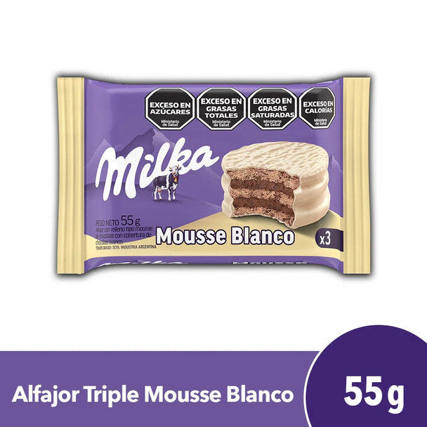 Alfajor MILKA Mousse Blanco