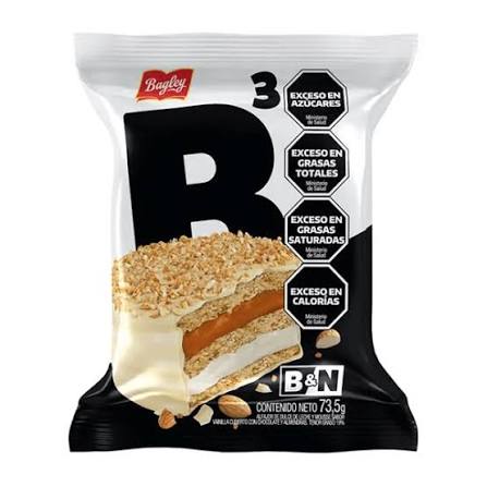 Alfajor triple "Bagley b&n" blanco