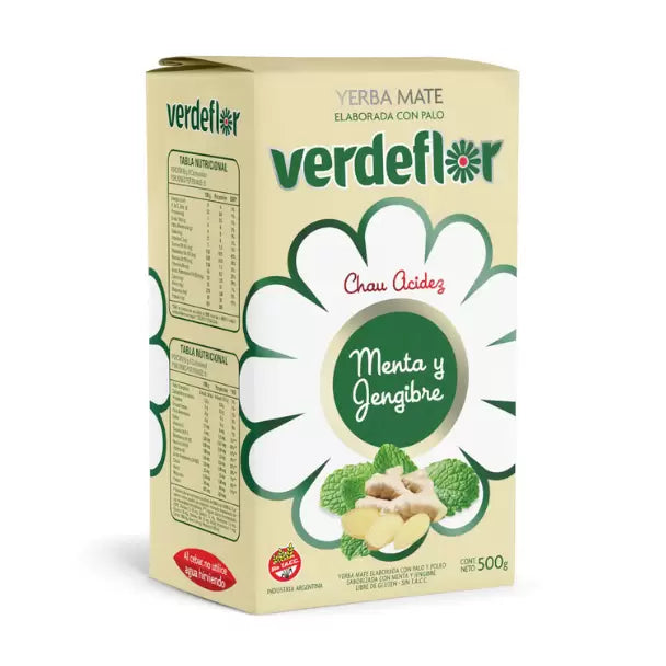 Yerba Mate VERDEFLOR Menta y Jengibre